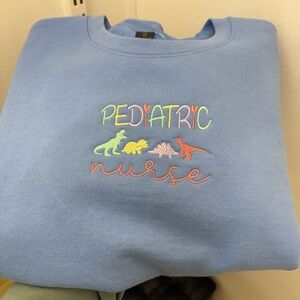 Blue Pediatric Nurse Sweatshirt